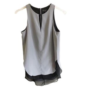 Rag & Bone Blouse Sleeveless Silk Silver Ashlee Top XS